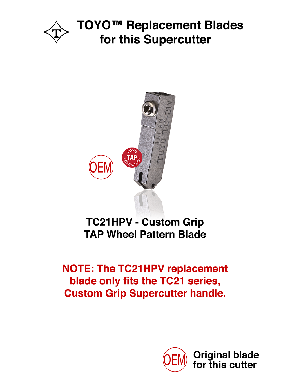 Toyo Custom-Grip Supercutter - Glass Cutter (one cutter)